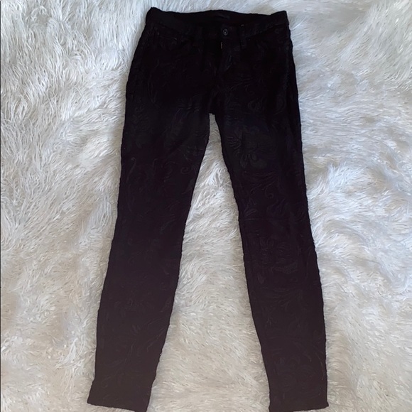 7 for all man kind Embroidered Black Pants - Picture 2 of 6